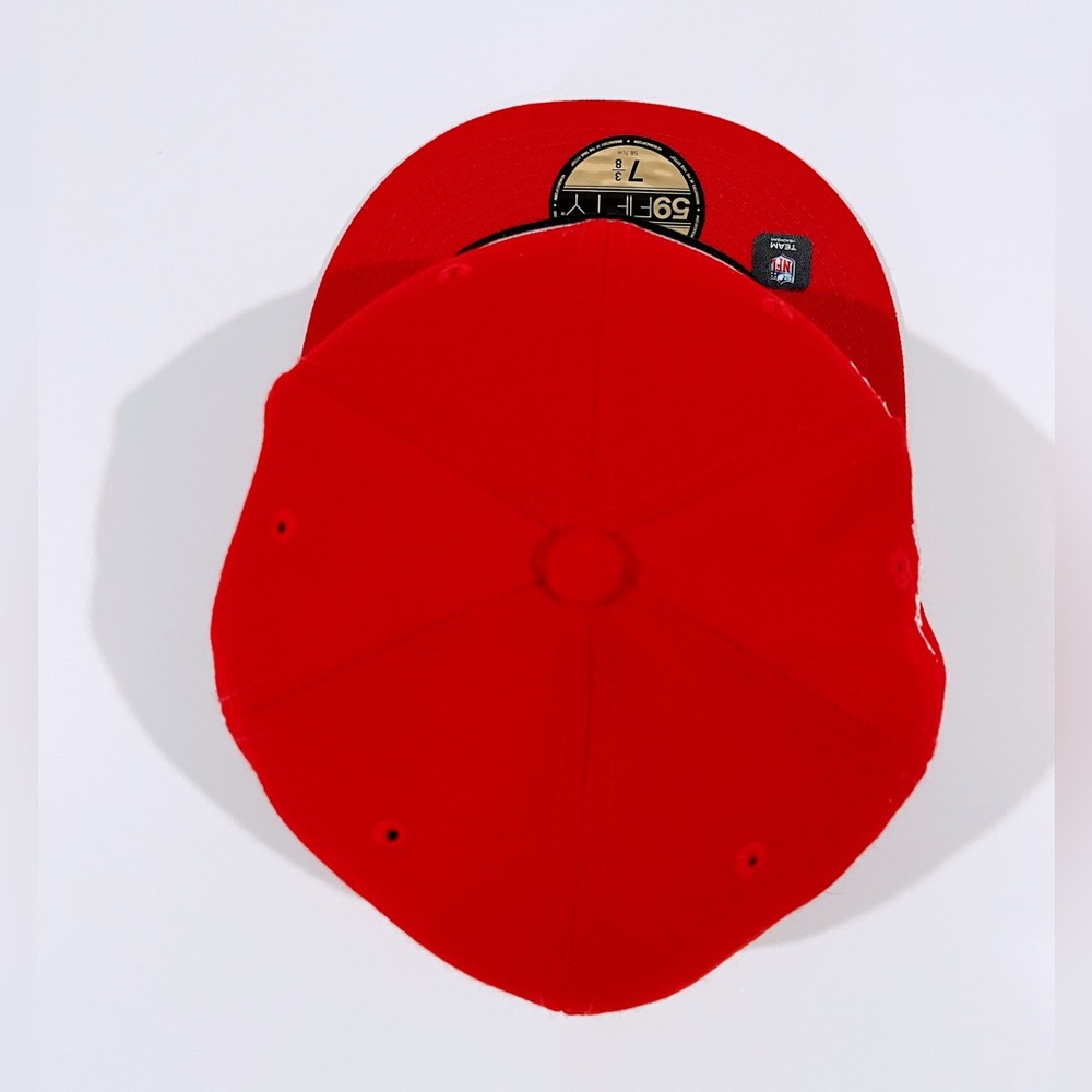 SF 49ERS RED Fitted Hat with THE BAY AREA 49ERS CALI PATCH. Unisex. - Picture 6 of 10